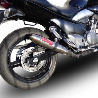 Exhaust compatible with Suzuki Gw 250 F Inazuma 2012-2017, Deeptone Inox, Dual slip-on including removable db killers and link pipes 