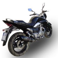 Exhaust compatible with Suzuki Gw 250 F Inazuma 2012-2017, Furore Nero, Dual slip-on including removable db killers and link pipes, EPA-compliant 