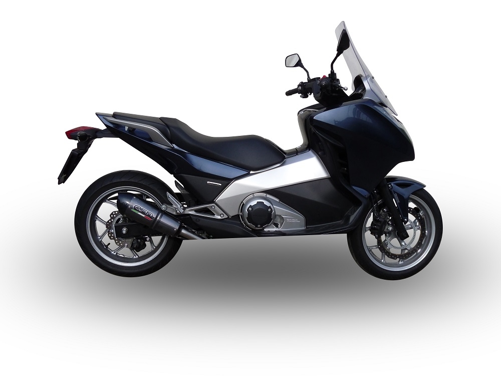 Exhaust compatible with Honda Integra 700 2012-2013, Gpe Ann. Poppy, Slip-on exhaust including removable db killer and link pipe 