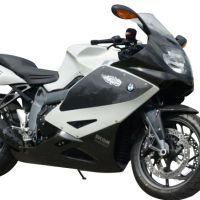 Exhaust compatible with Bmw K1200S K1200R 2004-2008, Gpe Ann. titanium, Slip-on exhaust including removable db killer and link pipe 