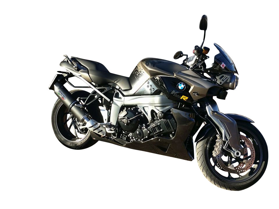 GPR exhaust compatible with  Bmw K1300S K1300R 2009-2014, Furore Poppy, Slip-on exhaust including removable db killer, link pipe and catalyst,  EPA-compliant 