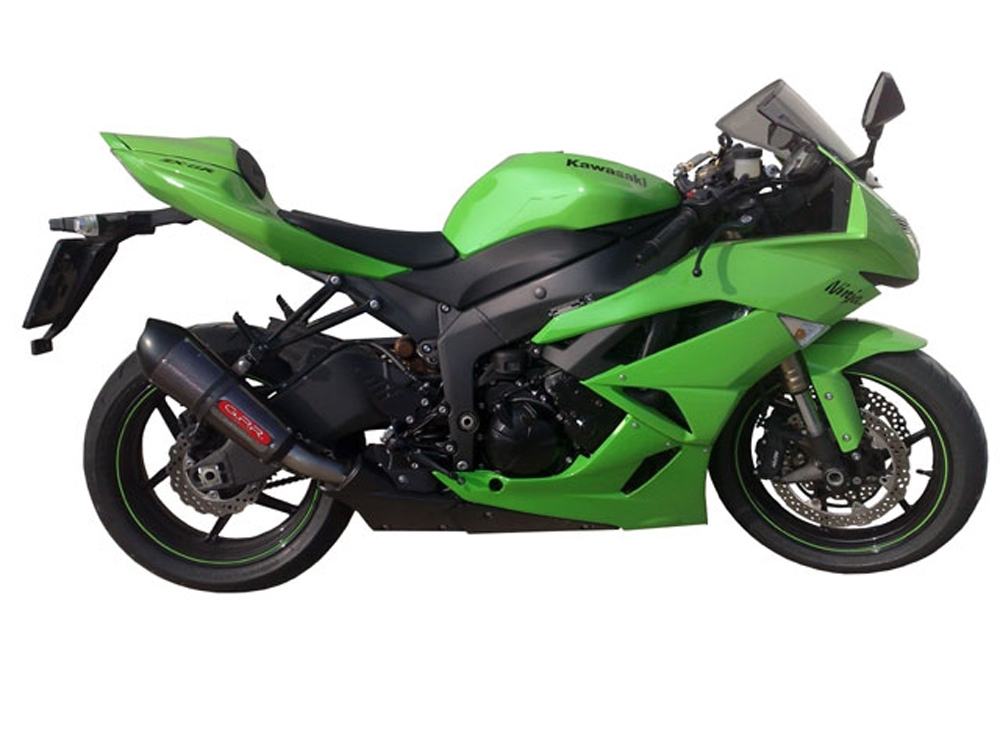Exhaust compatible with Kawasaki ZX-6R/RR 2009-2025, Gpe Ann. Poppy, Slip-on exhaust including removable db killer and link pipe 