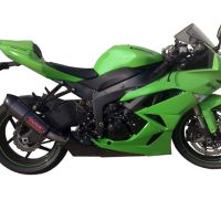 Exhaust compatible with Kawasaki ZX-6R/RR 2009-2025, Gpe Ann. Poppy, Slip-on exhaust including removable db killer and link pipe 