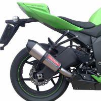 Exhaust compatible with Kawasaki ZX-6R/RR 2009-2025, Gpe Ann. titanium, Slip-on exhaust including removable db killer and link pipe 
