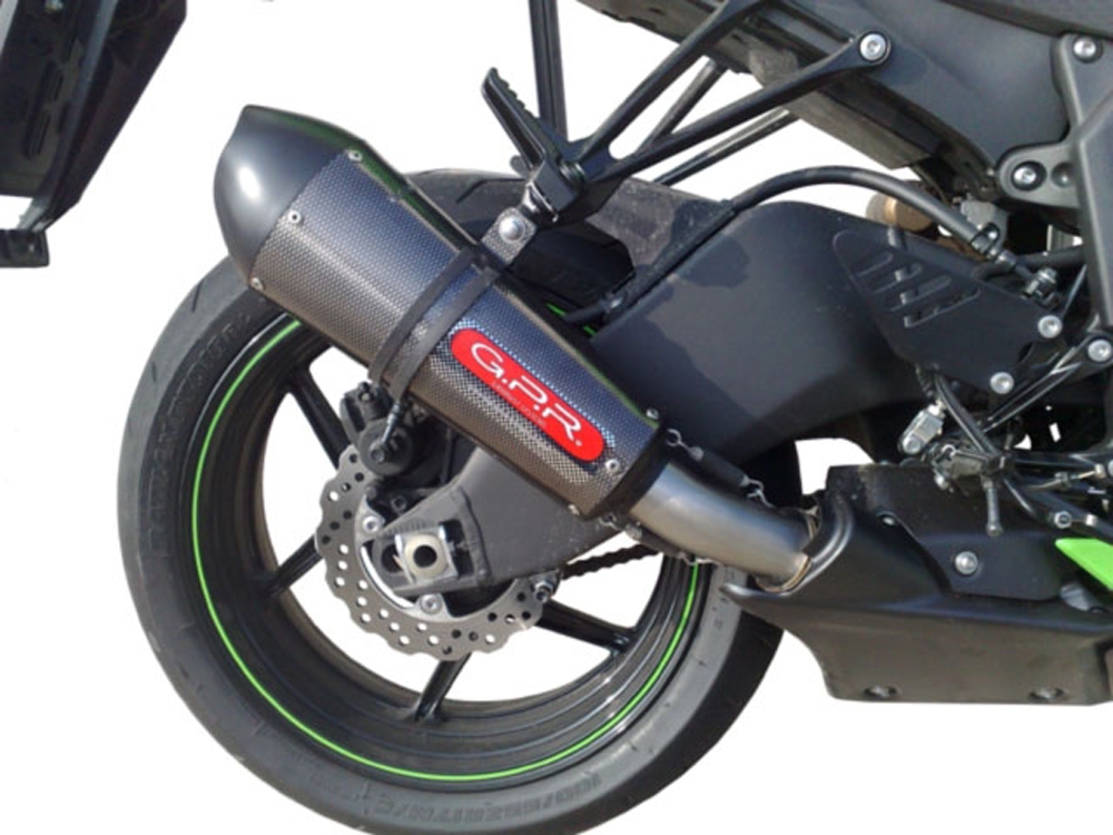 Exhaust compatible with Kawasaki ZX-6R/RR 2009-2025, Gpe Ann. Poppy, Slip-on exhaust including removable db killer and link pipe 
