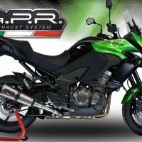 Exhaust compatible with Kawasaki Versys 1000 2017-2018, GP Evo4 Titanium, Slip-on exhaust including removable db killer and link pipe 