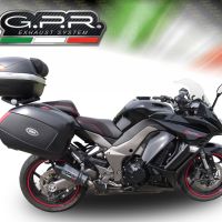 Exhaust compatible with Kawasaki Ninja 1000 2017-2020, GP Evo4 Poppy, Dual slip-on including removable db killers and link pipes 