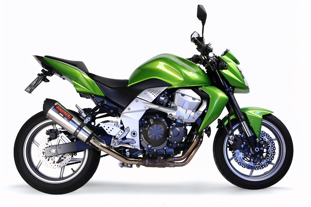 Exhaust compatible with Kawasaki Z-750 S 2007-2014, Gpe Ann. titanium, Slip-on exhaust including removable db killer and link pipe 