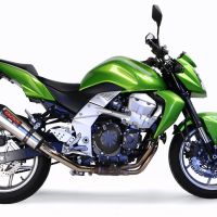 Exhaust compatible with Kawasaki Z-750 S 2007-2014, Gpe Ann. titanium, Slip-on exhaust including removable db killer and link pipe 