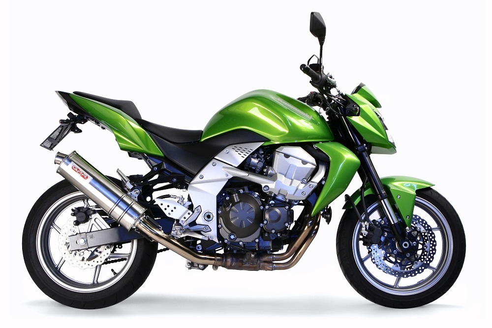 Exhaust compatible with Kawasaki Z-750 S 2007-2014, Trioval, Slip-on exhaust including removable db killer and link pipe 