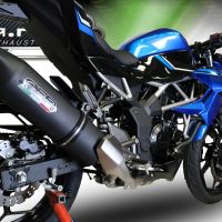 Exhaust compatible with Kawasaki Z-125 2021-2024, Furore Evo4 Nero, Slip-on exhaust including removable db killer and link pipe, EPA-compliant 