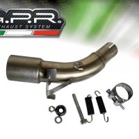 Exhaust compatible with Kawasaki Z-125 2021-2024, GP Evo4 Titanium, Slip-on exhaust including removable db killer and link pipe 