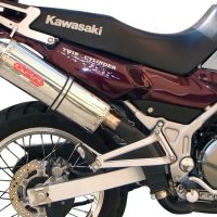 Exhaust compatible with Kawasaki Kle 500 1991-2007, Trioval, Slip-on exhaust including removable db killer and link pipe 