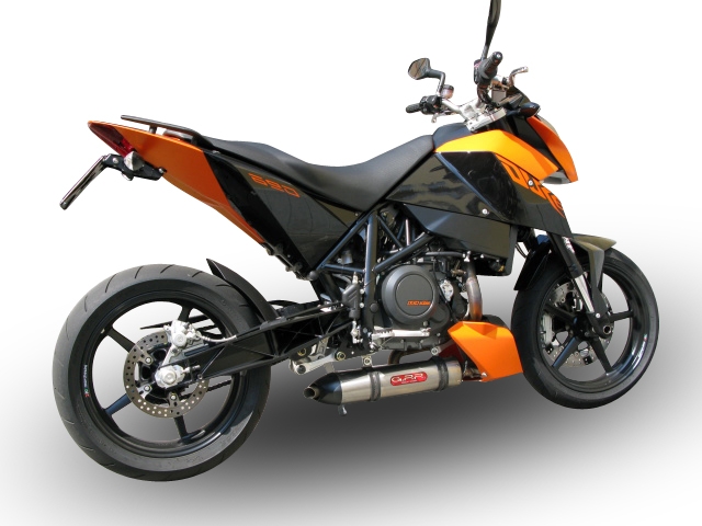 Exhaust compatible with Ktm 690 Duke 2008-2011, Gpe Ann. titanium, Full system exhaust, including removable db killer 