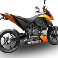 Exhaust compatible with Ktm 690 Duke 2008-2011, Gpe Ann. titanium, Full system exhaust, including removable db killer 