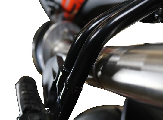 Exhaust compatible with Ktm 250 Duke 2017-2020, Deeptone Inox, Slip-on exhaust including link pipe 