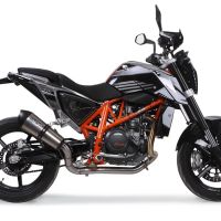 Exhaust compatible with Ktm 690 Duke 2012-2016, GP Evo4 Titanium, Slip-on exhaust including removable db killer and link pipe 