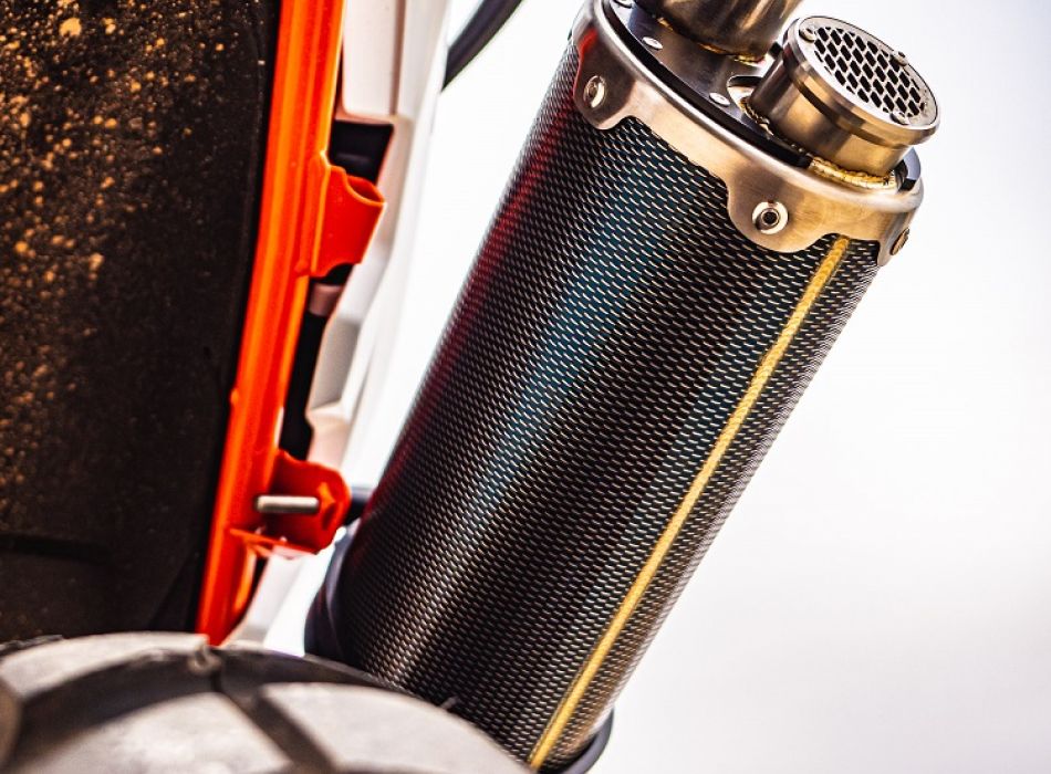 Exhaust compatible with Ktm 890 SMT 2023-2024, Dual Poppy