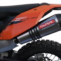 Exhaust compatible with Ktm 690 Enduro R 2007-2016, Gpe Ann. titanium, Slip-on exhaust including removable db killer and link pipe 