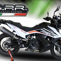 Exhaust compatible with Ktm 790 Adventure 2018-2020, Dual Poppy, Slip-on exhaust including removable db killer and link pipe, EPA-compliant 