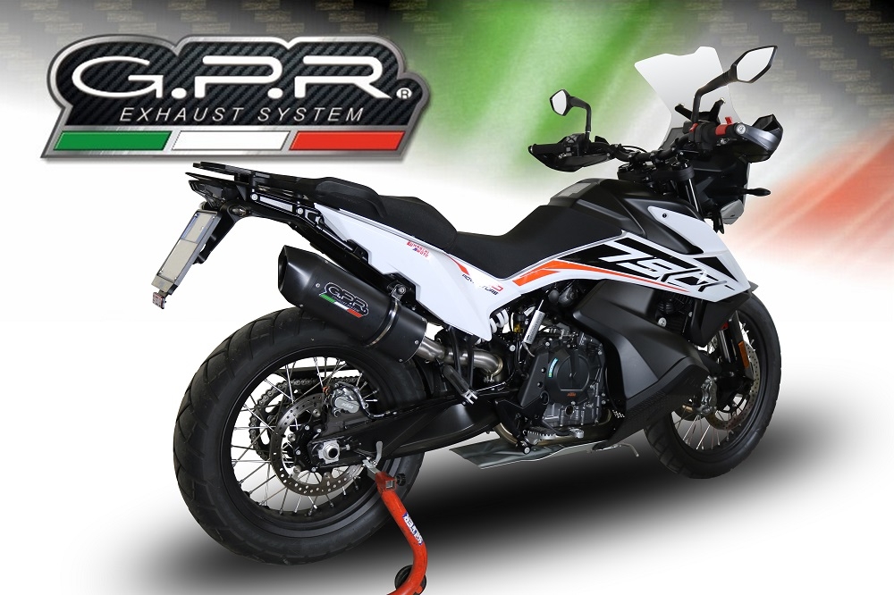 Exhaust compatible with Ktm 790 Adventure 2025-2026, Furore Nero, Slip-on exhaust including link pipe 