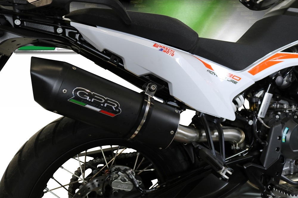 Exhaust compatible with Ktm 790 Adventure 2025-2026, Furore Nero, Slip-on exhaust including link pipe 