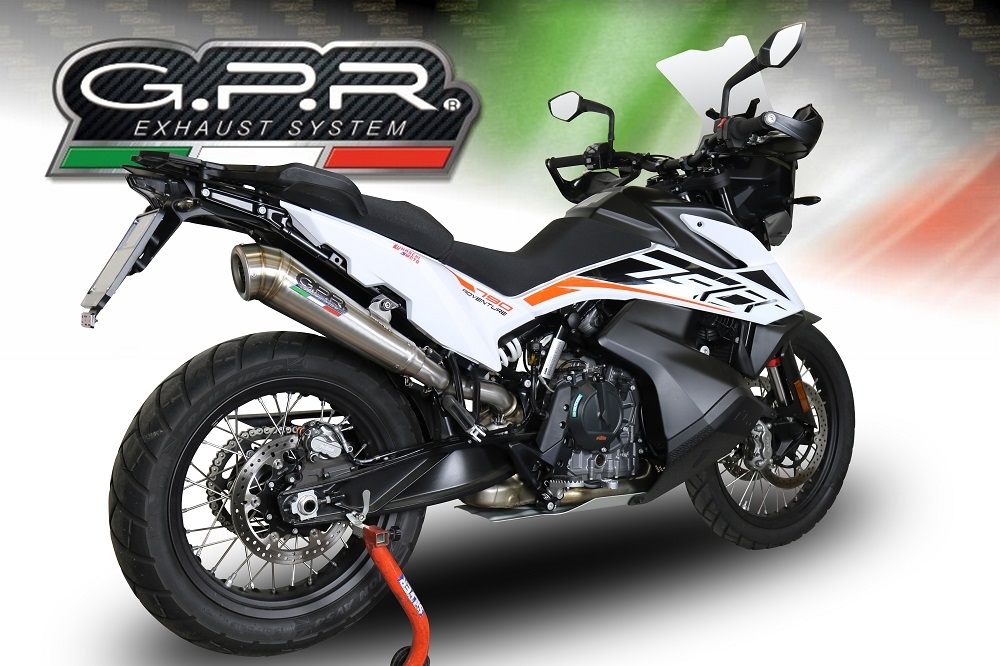 Exhaust compatible with Ktm 790 Adventure 2021-2024, Powercone Evo, Slip-on exhaust including removable db killer and link pipe, EPA-compliant 
