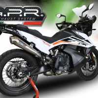 Exhaust compatible with Ktm 790 Adventure 2021-2024, Powercone Evo, Slip-on exhaust including removable db killer and link pipe, EPA-compliant 
