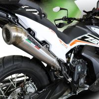 Exhaust compatible with Ktm 790 Adventure 2021-2024, Powercone Evo, Slip-on exhaust including removable db killer and link pipe, EPA-compliant 