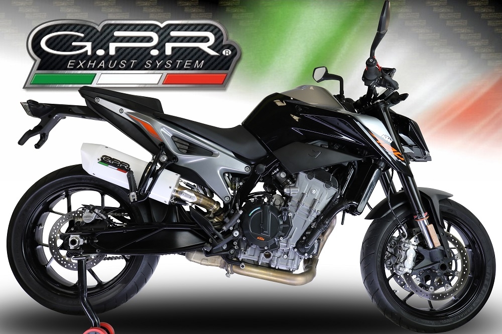 Exhaust compatible with Ktm 790 Duke 2017-2020, Albus Evo4, Slip-on exhaust including removable db killer and link pipe, EPA-compliant 