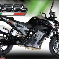 Exhaust compatible with Ktm 790 Duke 2017-2020, Albus Evo4, Slip-on exhaust including removable db killer and link pipe, EPA-compliant 