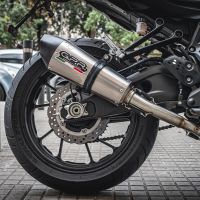Exhaust compatible with Yamaha XSR700 2017-2020, Gpe Ann. titanium, Full system exhaust, including removable db killer 