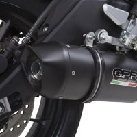 Exhaust compatible with Yamaha Mt 125 2017-2019, Furore Nero, Slip-on exhaust including link pipe and removable db killer 