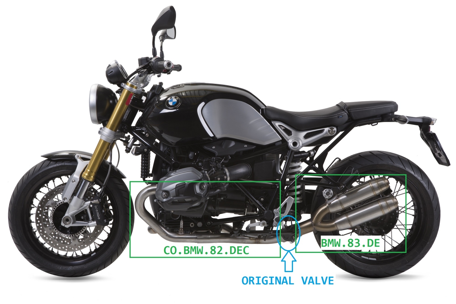 GPR exhaust compatible with  Bmw R Nine-T 1200 - Pure - Racer - Scrambler - Urban G/S 2013-2016, Deeptone Inox, Full system exhaust including removable db killer and catalyst, EPA-compliant 