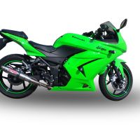 Exhaust compatible with Kawasaki Z250 2013-2016, Deeptone Inox, Slip-on exhaust including removable db killer and link pipe, not EPA-compliant 