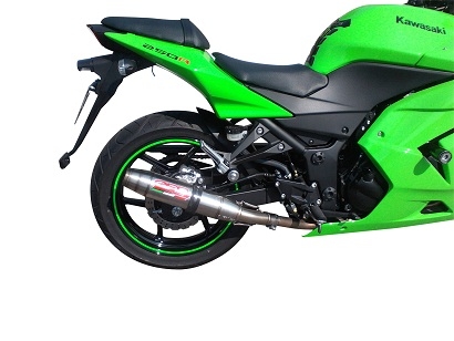 Exhaust compatible with Kawasaki Z250 2013-2016, Deeptone Inox, Slip-on exhaust including removable db killer and link pipe, not EPA-compliant 