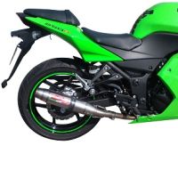 Exhaust compatible with Kawasaki Z250 2013-2016, Deeptone Inox, Slip-on exhaust including removable db killer and link pipe, not EPA-compliant 