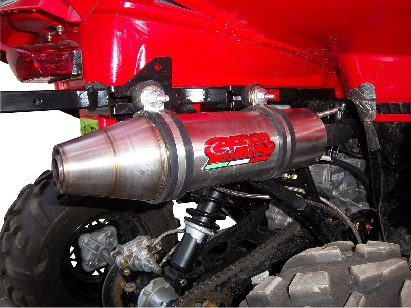 Exhaust compatible with Polaris Scrambler 500 2001-2012, Deeptone Atv, Silencer to install with original manifold exhaust including removable db killer and link pipe, EPA-compliance NOT required 
