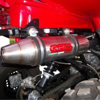 Exhaust compatible with Polaris Scrambler 500 2001-2012, Deeptone Atv, Silencer to install with original manifold exhaust including removable db killer and link pipe, EPA-compliance NOT required 