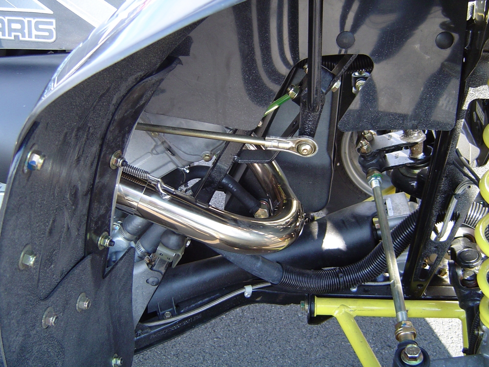 Exhaust compatible with Polaris Scrambler 500 2001-2012, Deeptone Atv, Full system exhaust, including removable db killer, EPA-compliance NOT required 