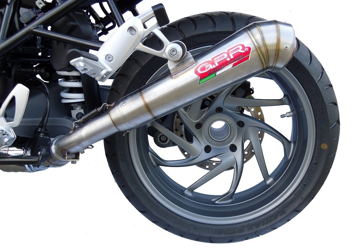 Exhaust compatible with Bmw R1200R 2011-2014, Powercone Evo, Slip-on exhaust including removable db killer and link pipe, EPA-compliant 