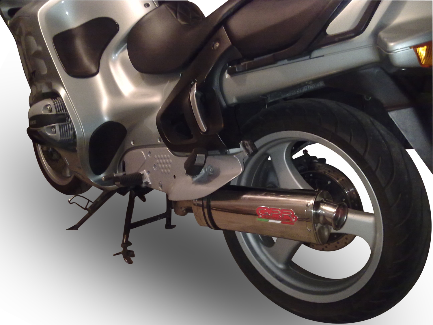 Exhaust compatible with Bmw R1100GS 1994-1998, Trioval, Slip-on exhaust including removable db killer and link pipe, EPA-compliant 