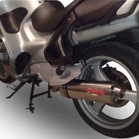 Exhaust compatible with Bmw R1100GS 1994-1998, Trioval, Slip-on exhaust including removable db killer and link pipe, EPA-compliant 