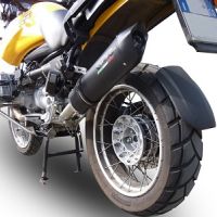 Exhaust compatible with Bmw R850R 2003-2007, Furore Nero, Slip-on exhaust including removable db killer and link pipe, EPA-compliant 
