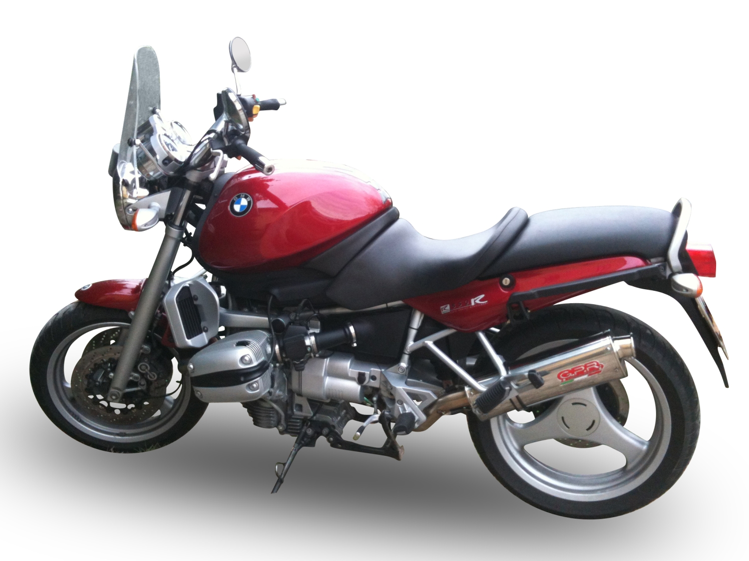 Exhaust compatible with Bmw R1100GS 1994-1998, Trioval, Slip-on exhaust including removable db killer and link pipe, EPA-compliant 