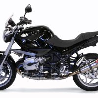 Exhaust compatible with Bmw R1200R 2011-2014, Gpe Ann. titanium, Slip-on exhaust including removable db killer and link pipe 
