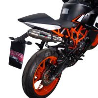 Exhaust compatible with Ktm RC 125 2014-2016, Deeptone Inox, Slip-on exhaust including removable db killer and link pipe 