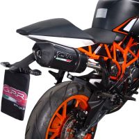 Exhaust compatible with Ktm RC 125 2014-2016, Deeptone Inox, Slip-on exhaust including link pipe 