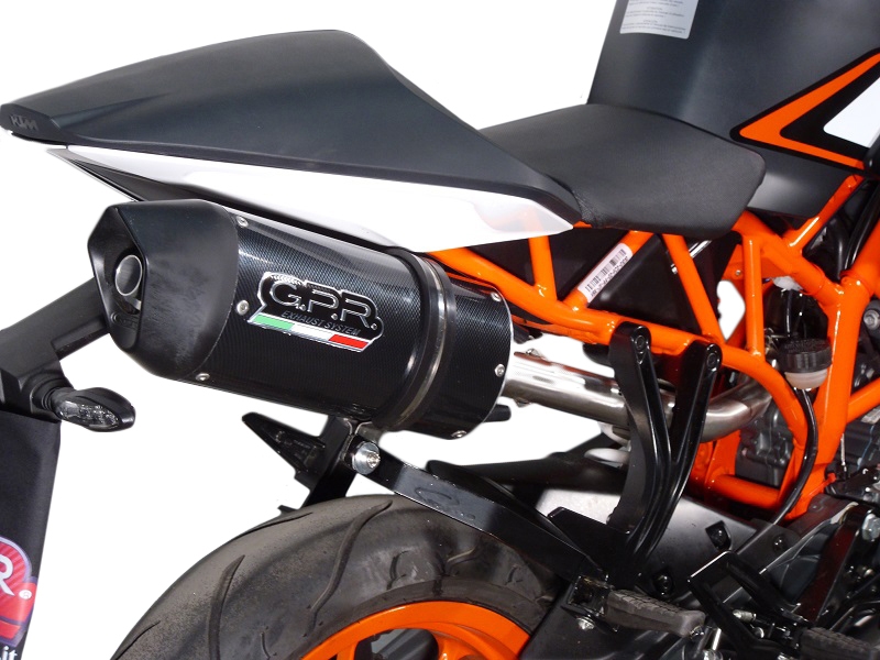 Exhaust compatible with Ktm RC 125 2014-2016, Deeptone Inox, Slip-on exhaust including link pipe 