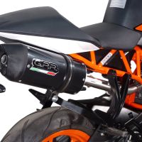 Exhaust compatible with Ktm RC 125 2014-2016, Deeptone Inox, Slip-on exhaust including link pipe 